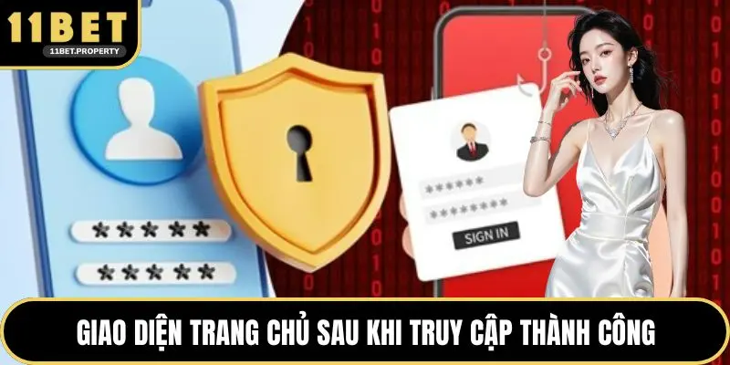 Giao diện trang chủ sau khi truy cập thành công